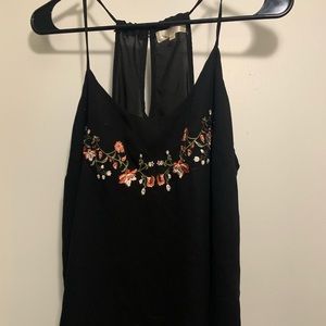 Flack floral embroidered tank top